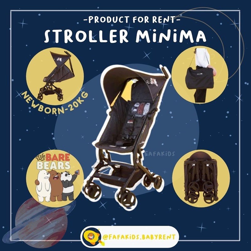 Jual SEWA STROLLER POCKIT CABIN SIZE Kereta Dorong Bayi Cocolatte X We Bare Bears WBB CL CB 6959