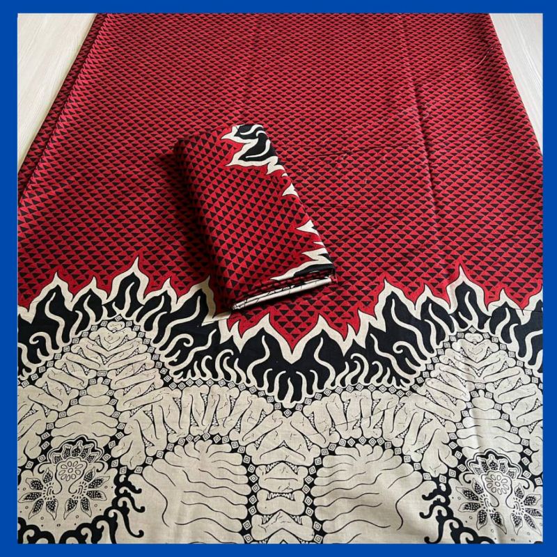 Jual kain batik Pekalongan motif bara api merah | Shopee Indonesia
