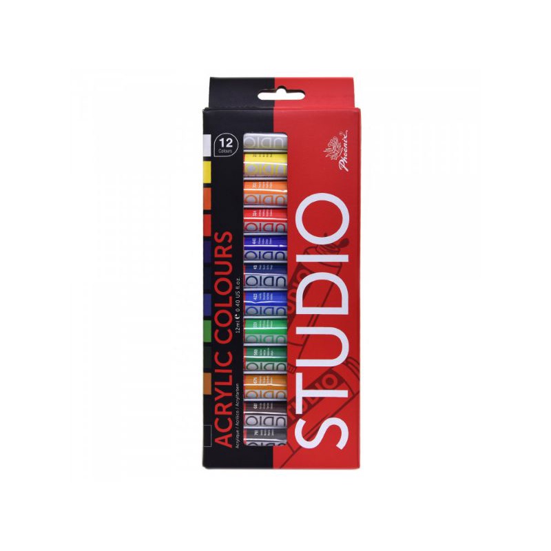 Jual Set of acrylic paints in tubes - Phoenix - 12 colors x 12 ml ...