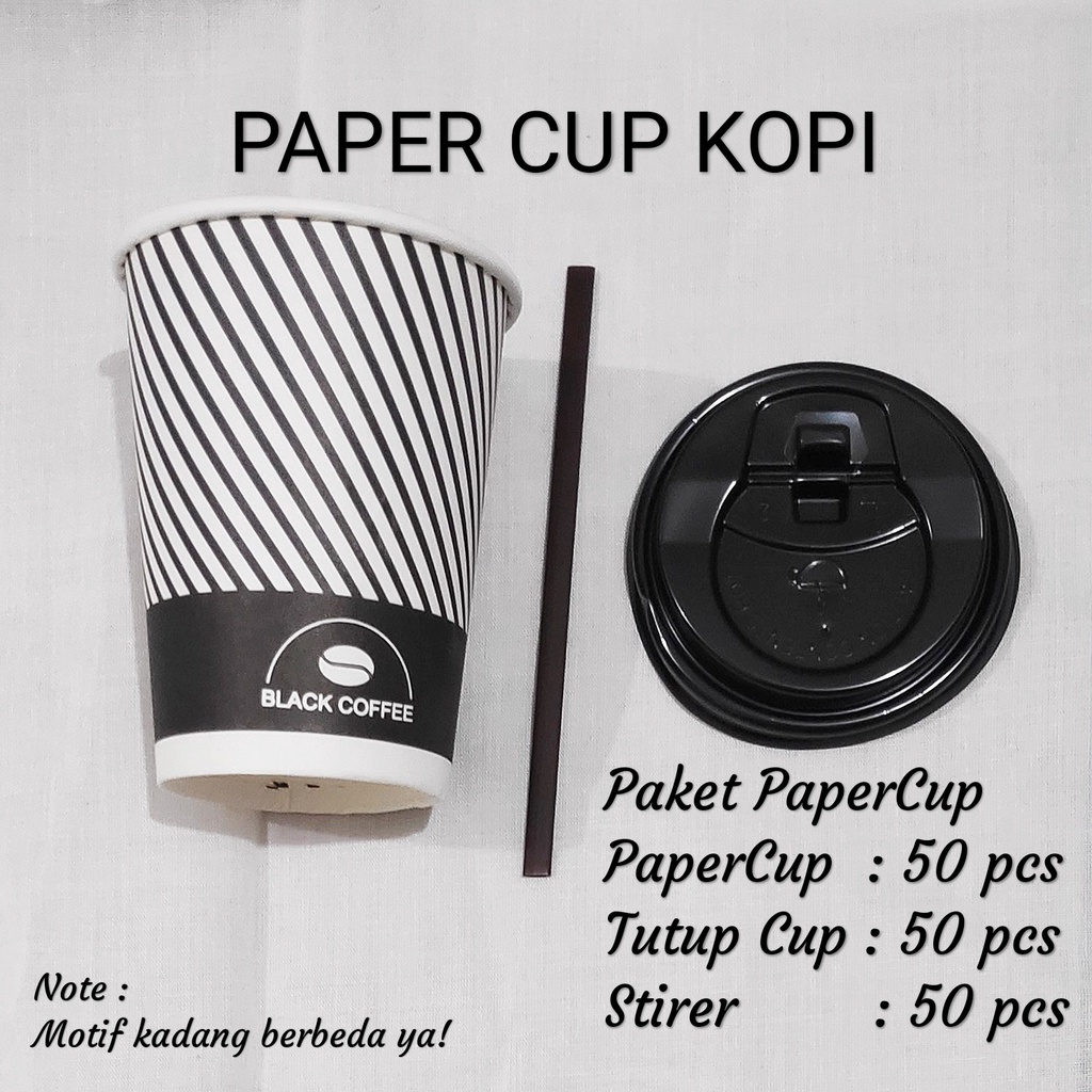Jual Paper cup kopi isi 50 pcs, Gelas kertas kopi, Gelas kertas Serba ...
