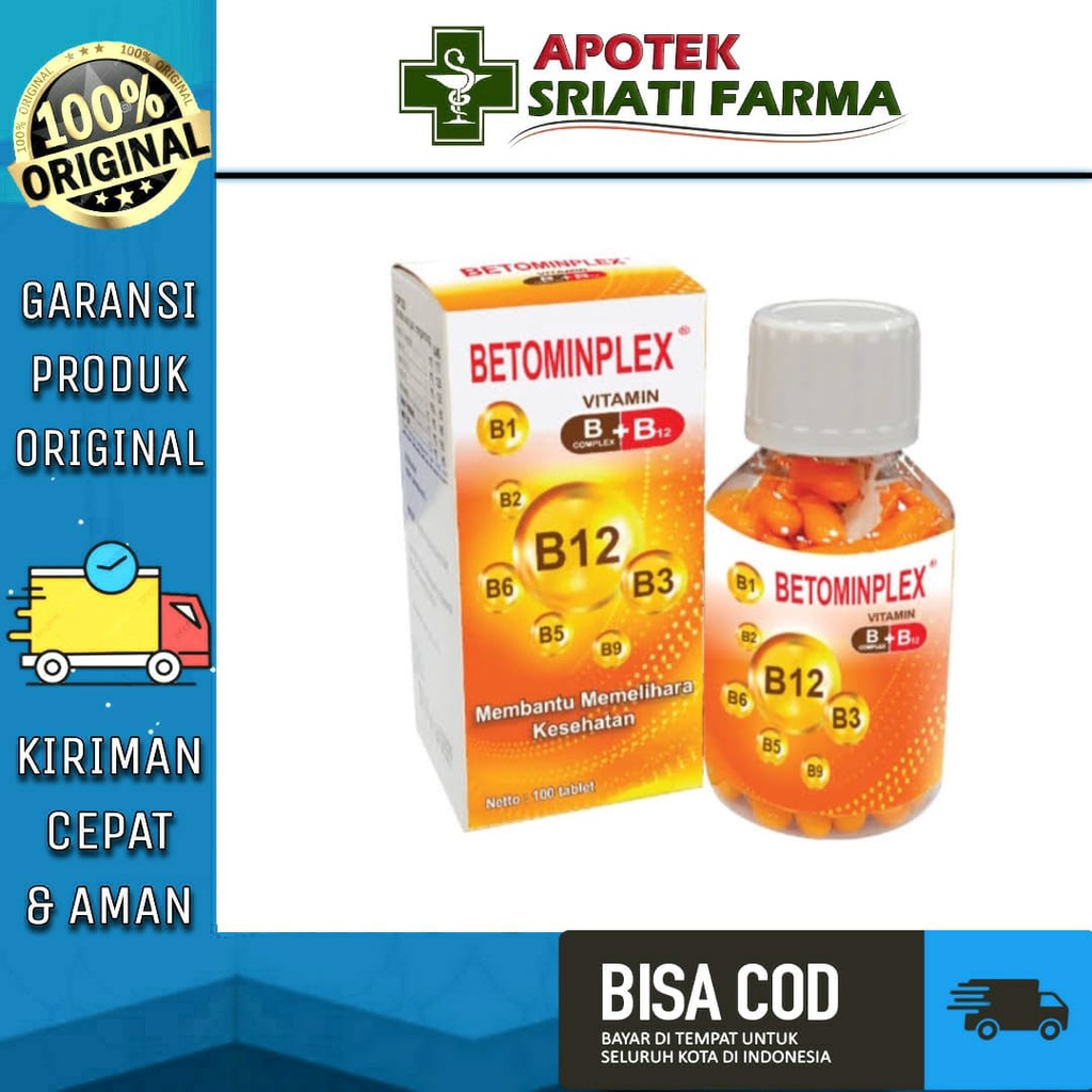 Jual Betominplex Vitamin B Complex + B12 Isi 100 Per Botol | Shopee ...