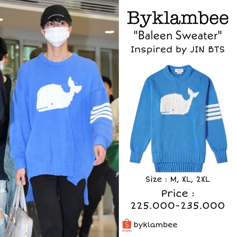 Jual BALEEN SWEATER (Inspired by JIN BTS) Shopee Indonesia