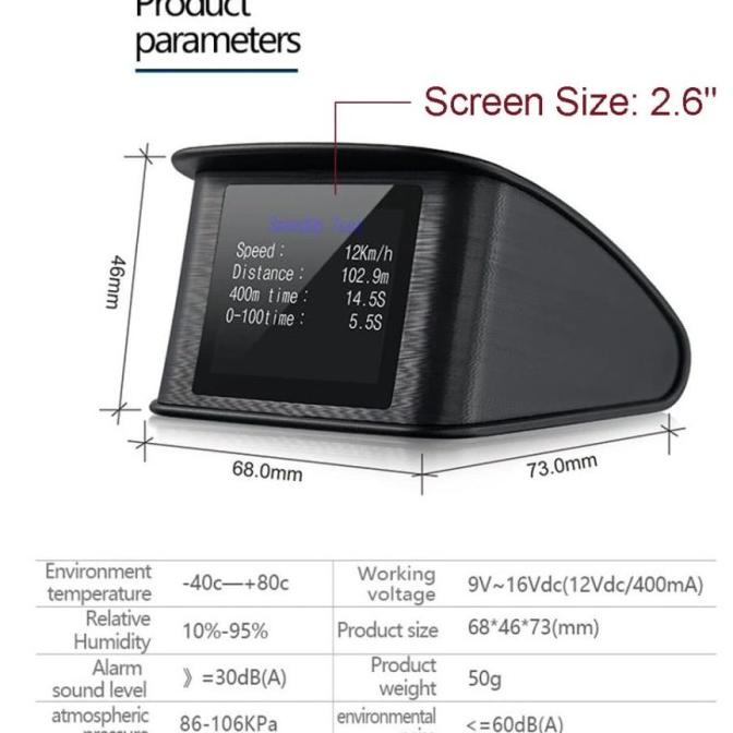 Jual Display Hud Mobil Obd2 Obdii Speedometer P10 Digital Scanner ...