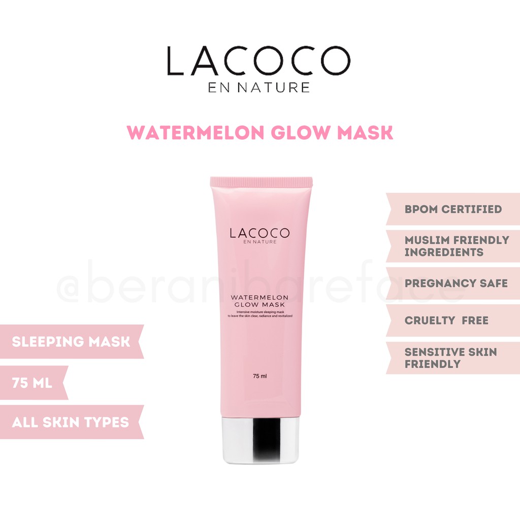 Jual LACOCO Watermelon Glow Mask (Sleeping Mask) Shopee Indonesia