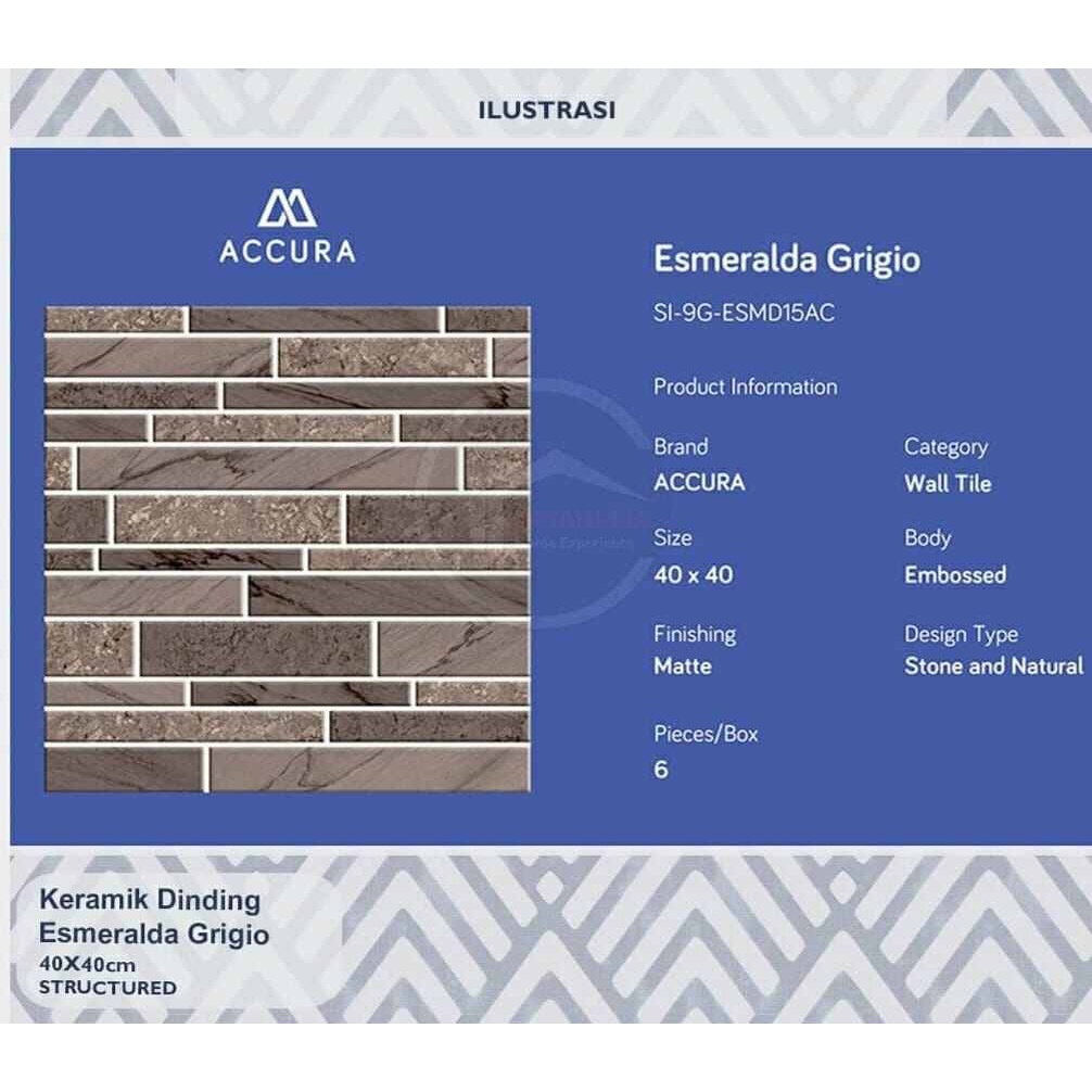 Jual Keramik Lantai 40x40 Esmeralda Grigio Mulia Accura Matt Shopee Indonesia 7074