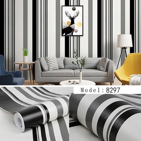 Jual 20 Motif Wallpaper Sticker Dinding Motif Salur 8m X 45cm Garis Garis Spiral Minimalis 4181