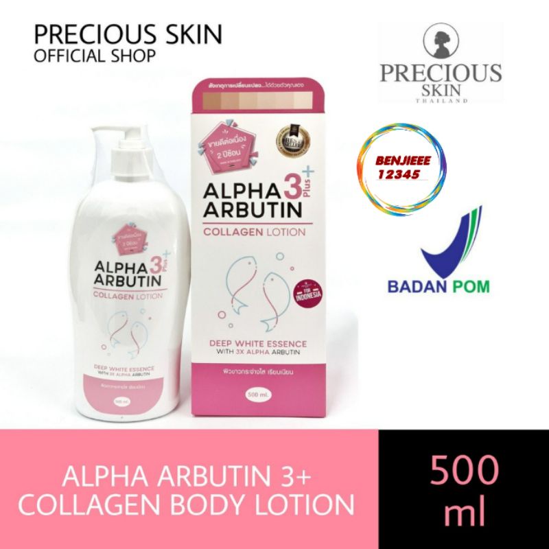 Jual Alpha Arbutin Collagen Lotion 3 Plus 500 Ml Brightening Booster ...