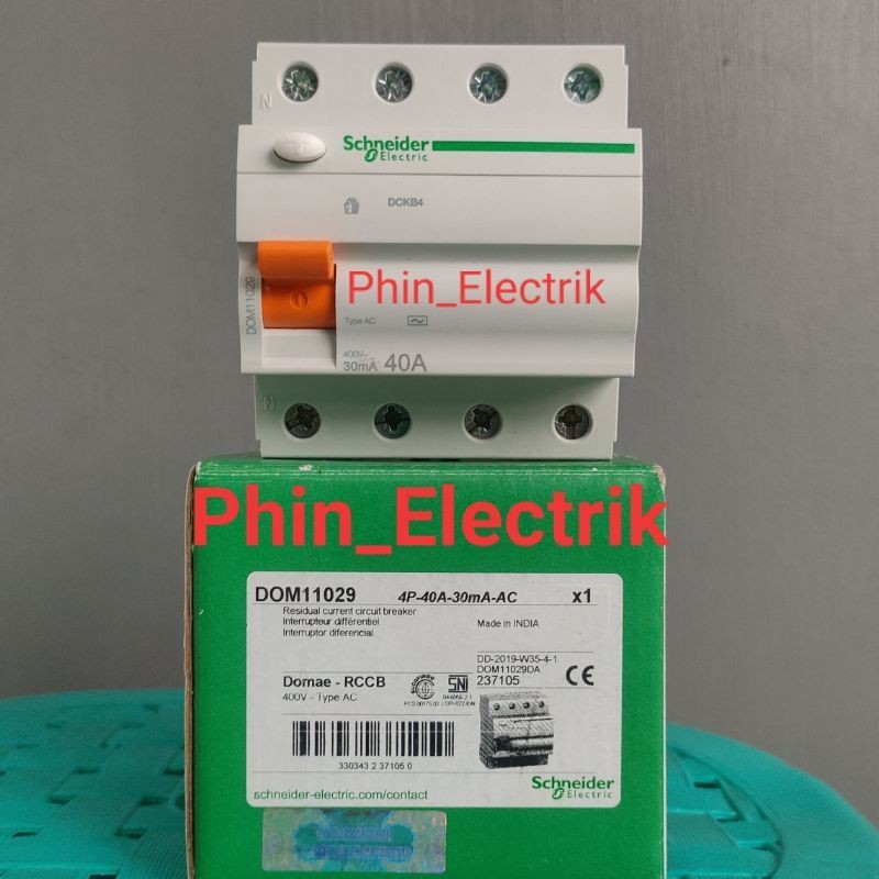 Jual Elcb Rccb P A Ma Domae Schneider Shopee Indonesia