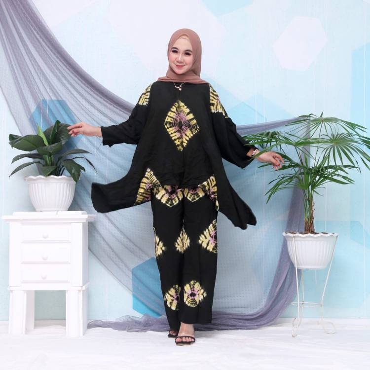 Jual PAKAIAN WANITA KEKINIAN TIE DYE/ SETELAN WAKA WAKA MODEL TERBARU