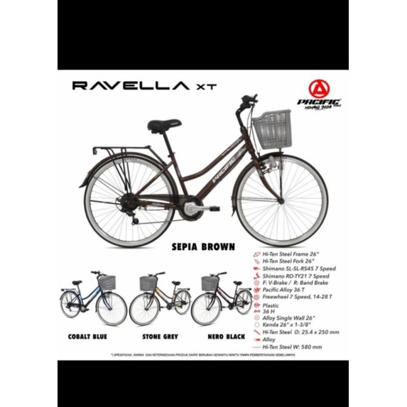 Jual Sepeda Mini Keranjang PACIFIC Ravella XT 26inch | Shopee Indonesia
