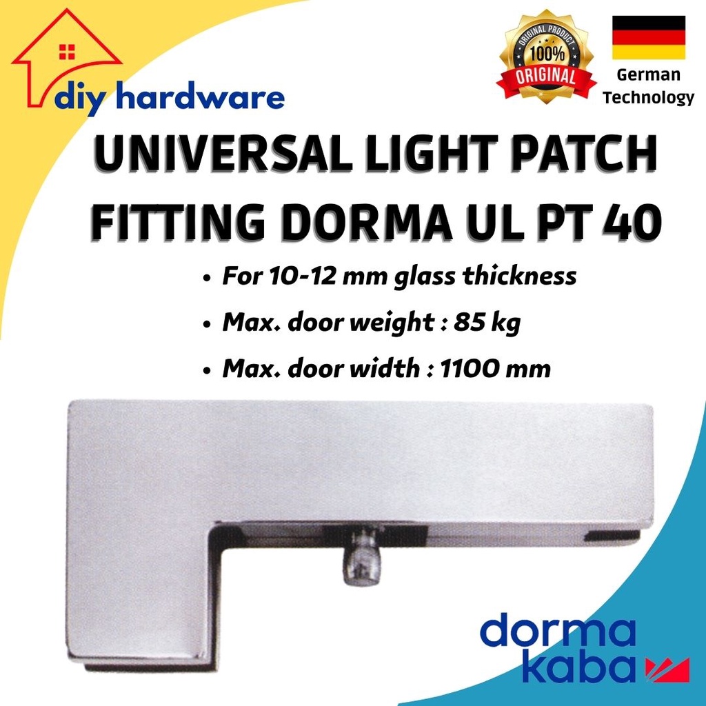 Jual Dorma Ulpt Dormakaba Ul Pt Patch Fitting Universal Light