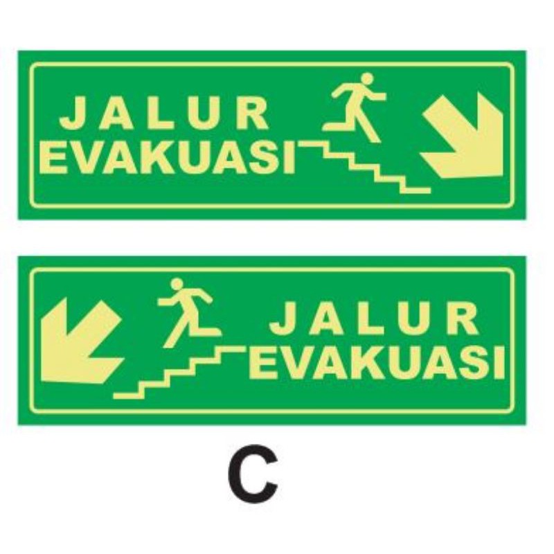 Jual Stiker Fosfor / (glow Inthe Dark) Jalur Evakuasi | Shopee Indonesia