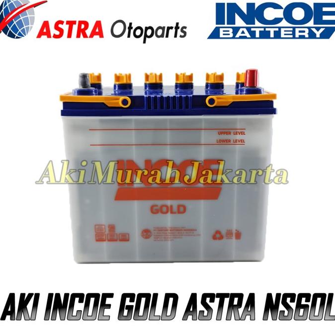 Jual Aki Mobil Nissan March Incoe Gold Astra Ns60L Aki Basah 12V / 45