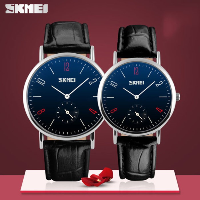 Jual JAM TANGAN COUPLE PRIA WANITA SKMEI 9120 ORIGINAL ANALOG ANTI AIR 30M Shopee Indonesia