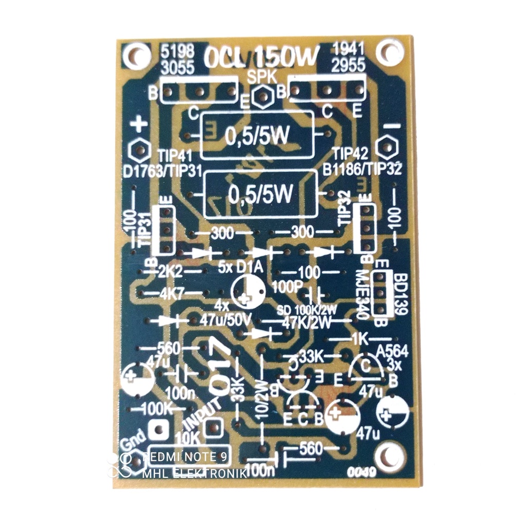 Jual PCB Power Amplifier OCL MONO 150Watt 017 | Shopee Indonesia