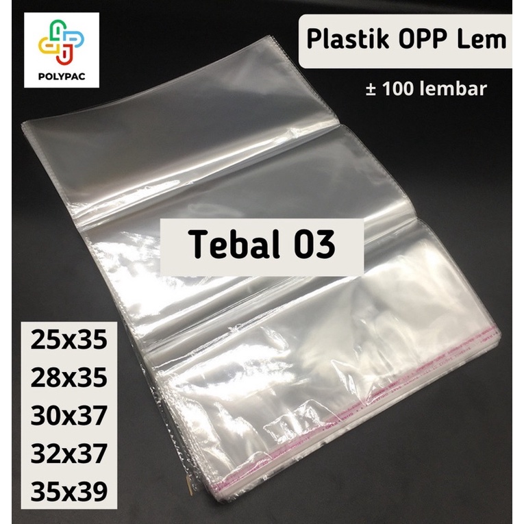 Jual Plastik OPP Seal / OPP Lem - Plastik Baju isi 100 Tebal 03 ...