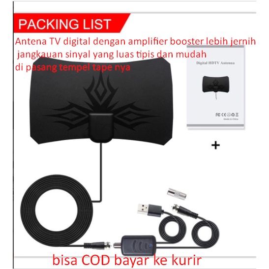 Jual Antena TV digital dengan amplifier booster lebih jernih jangkauan