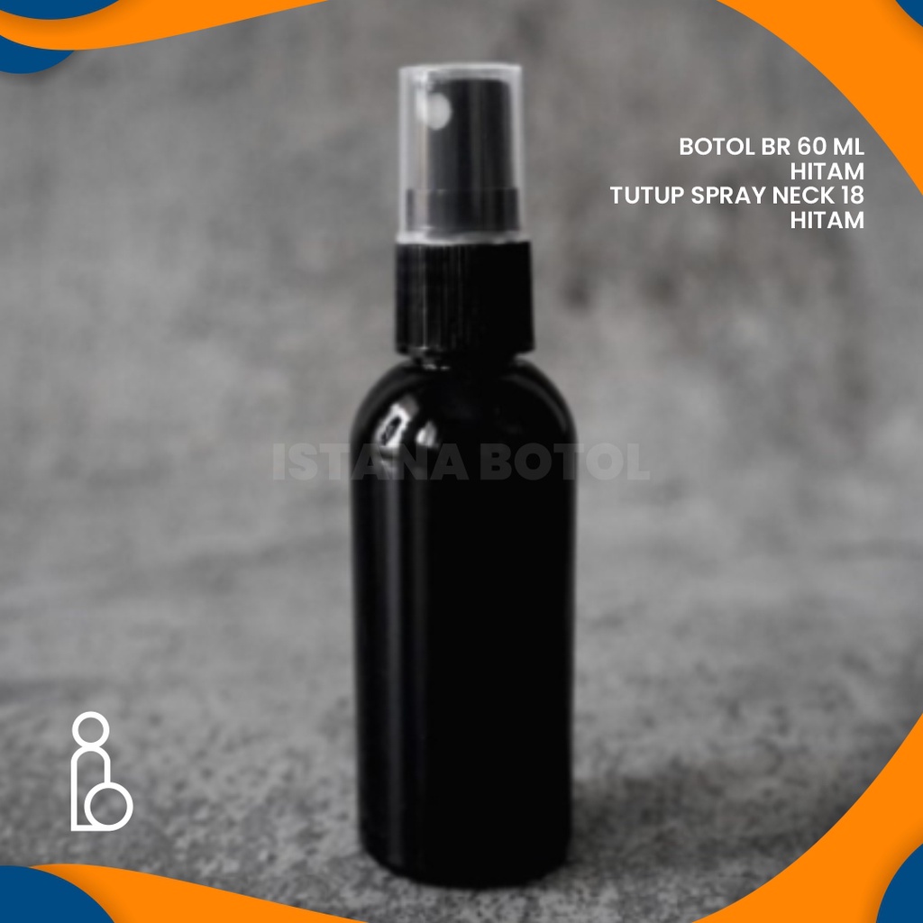 Jual BOTOL SPRAY 60ML HITAM / BOTOL BR 60 ML SPRAY HITAM | Shopee Indonesia