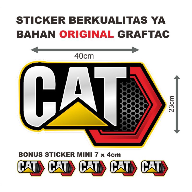 Jual STICKER CAT CATERPILLAR UNIVERSAL STICKER BEKO EXCAVATOR CAT ...