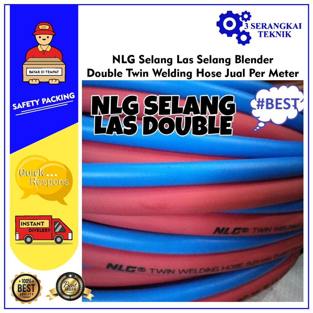 Jual Nlg Selang Las Selang Blender Double Twin Welding Hose Jual Per Meter Shopee Indonesia