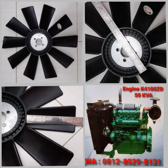 Jual Kipas Radiator engine R4105 Genset 10 daun diameter luar daun 49 ...