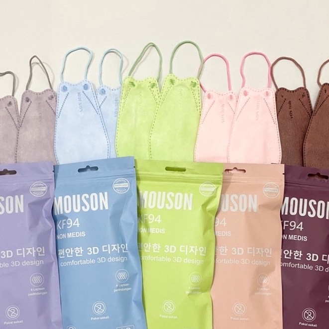 Jual Mouson KF94 Masker / DrITC KF94 Masker Mix Warna / KF94 Korea ...