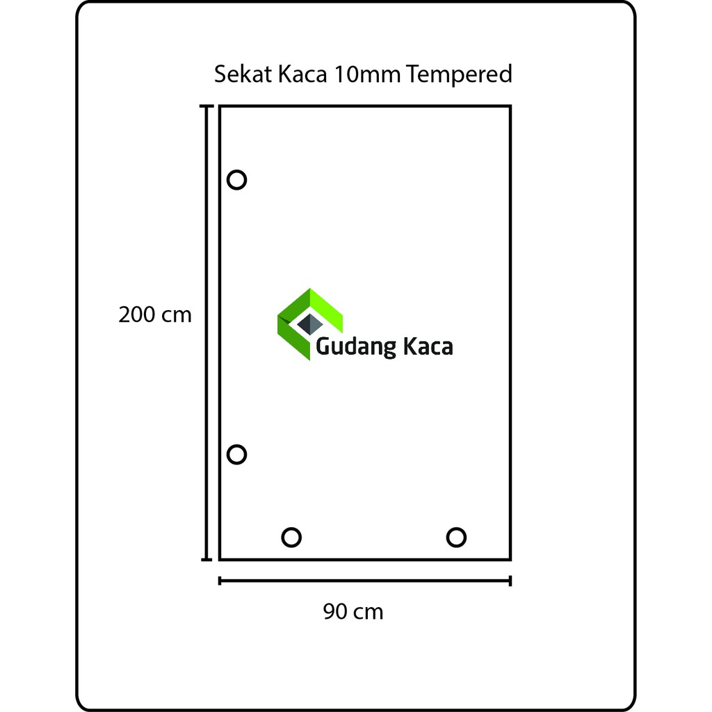 Jual Sekat Kaca Kamar Mandi, Shower, Ruangan 10mm tempered ukuran 90 x