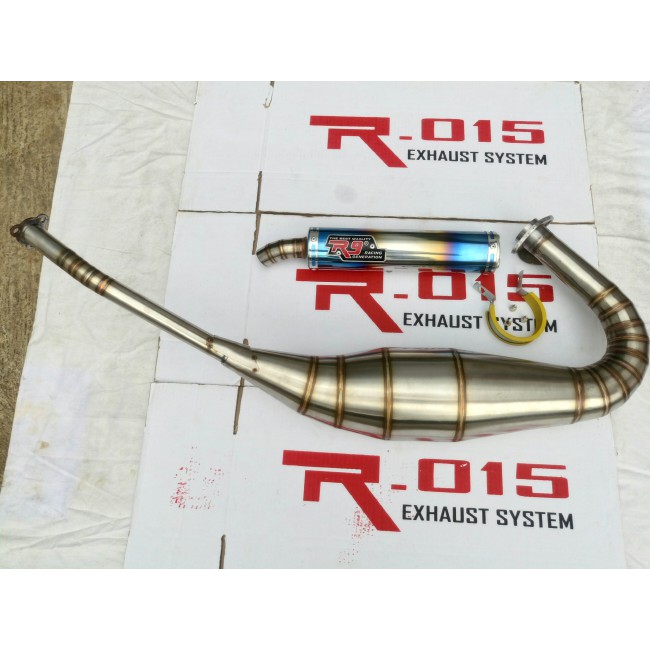 Jual Knalpot R9 Blue Series Type Zz1 Full Set Ninja 150 R - RR - SS ...