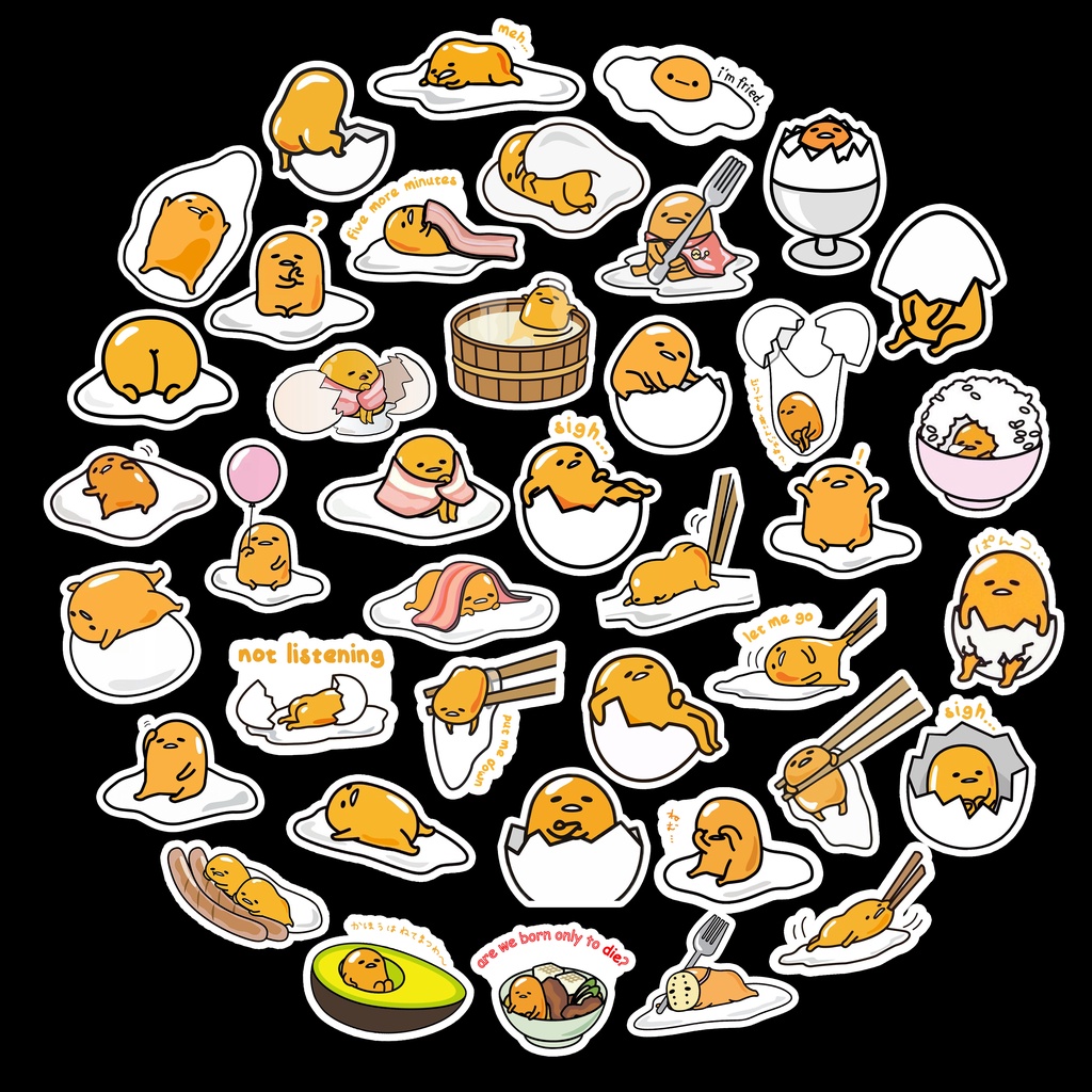 Jual 40Pcs STICKER GUDETAMA Stiker Cute Waterproof | Shopee Indonesia