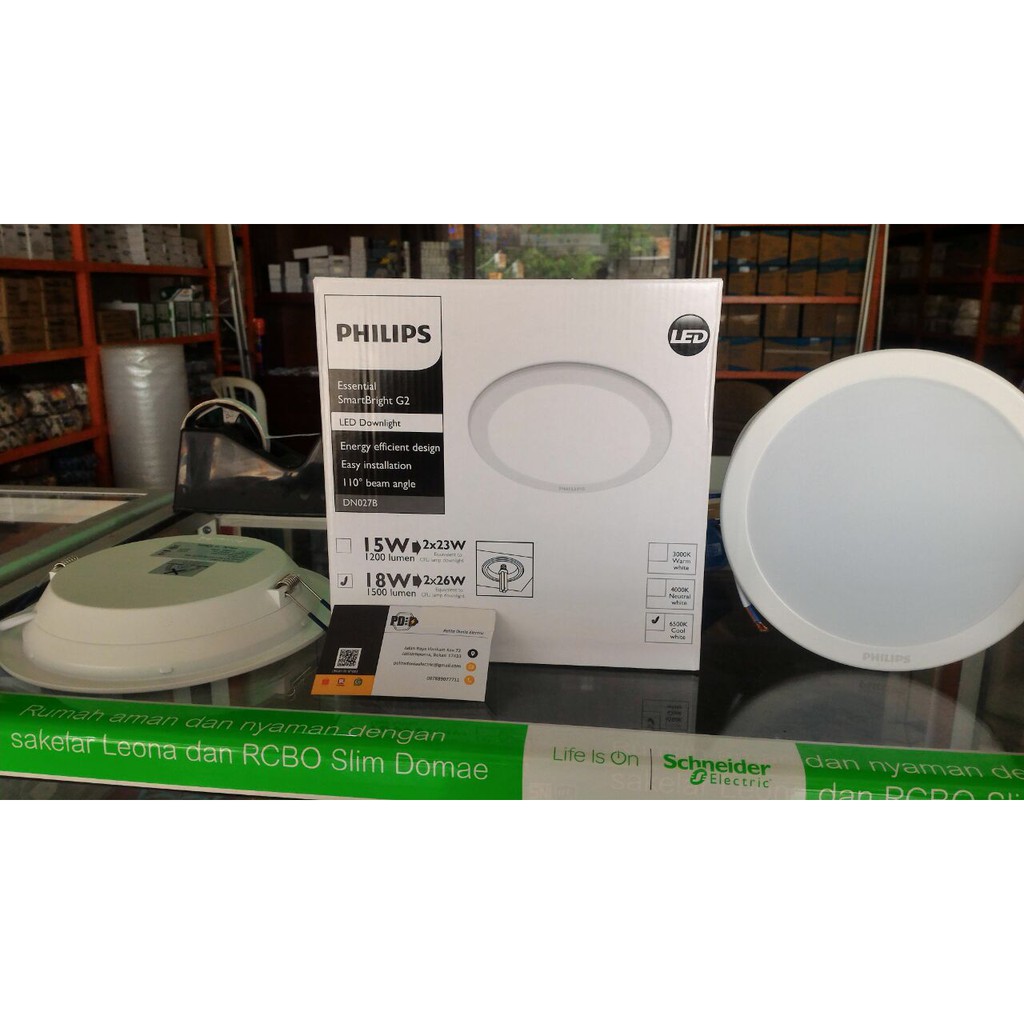 Jual Lampu Downlight Panel LED Philips 18Watt | Shopee Indonesia