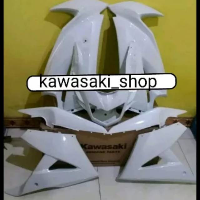 Jual Fairing body ninja rr new full set putih fairing atas bawah putih ...