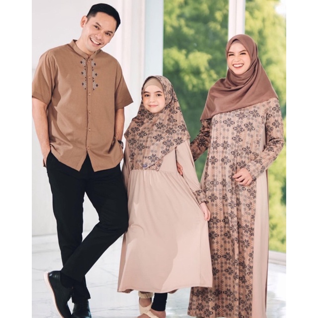Jual Baju Muslim Couple Keluarga Sarimbit Wanala Elzatta Hijab ori