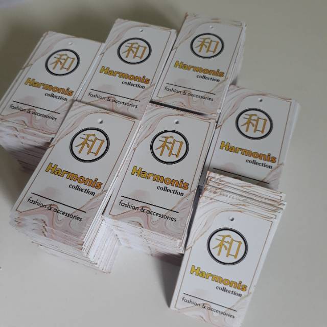 Jual Hang tag label hangtag (Rp.99X540 pcs) hantag handtag label baju ...