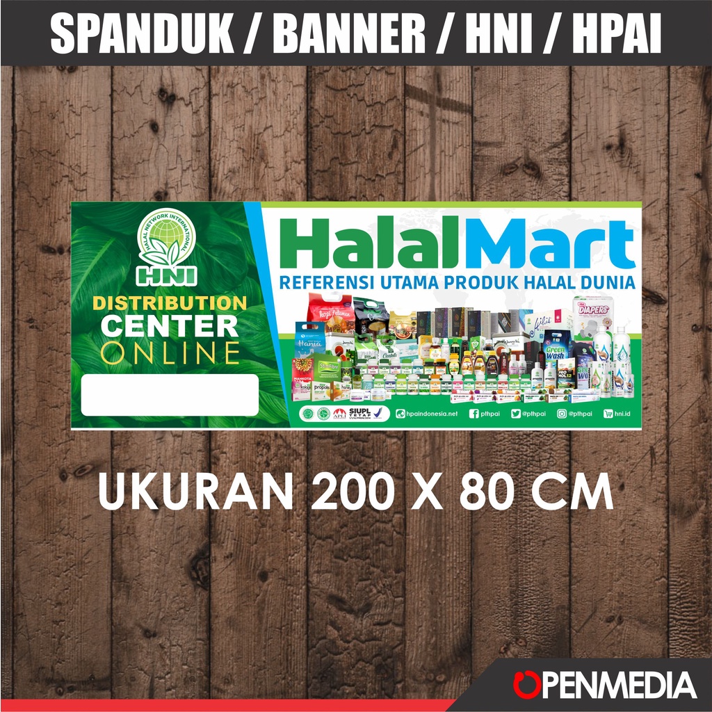 Jual BANNER / SPANDUK MMT DISTRIBUTION CENTER HNI HPAI / BANNER TOKO ...