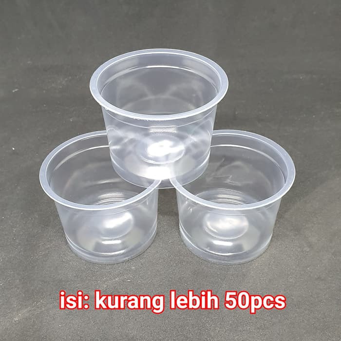 Jual Gelas 50ml Tutup 50pc Gelas Plastik Cup Bening Kecil Agar Puding Shopee Indonesia 1536