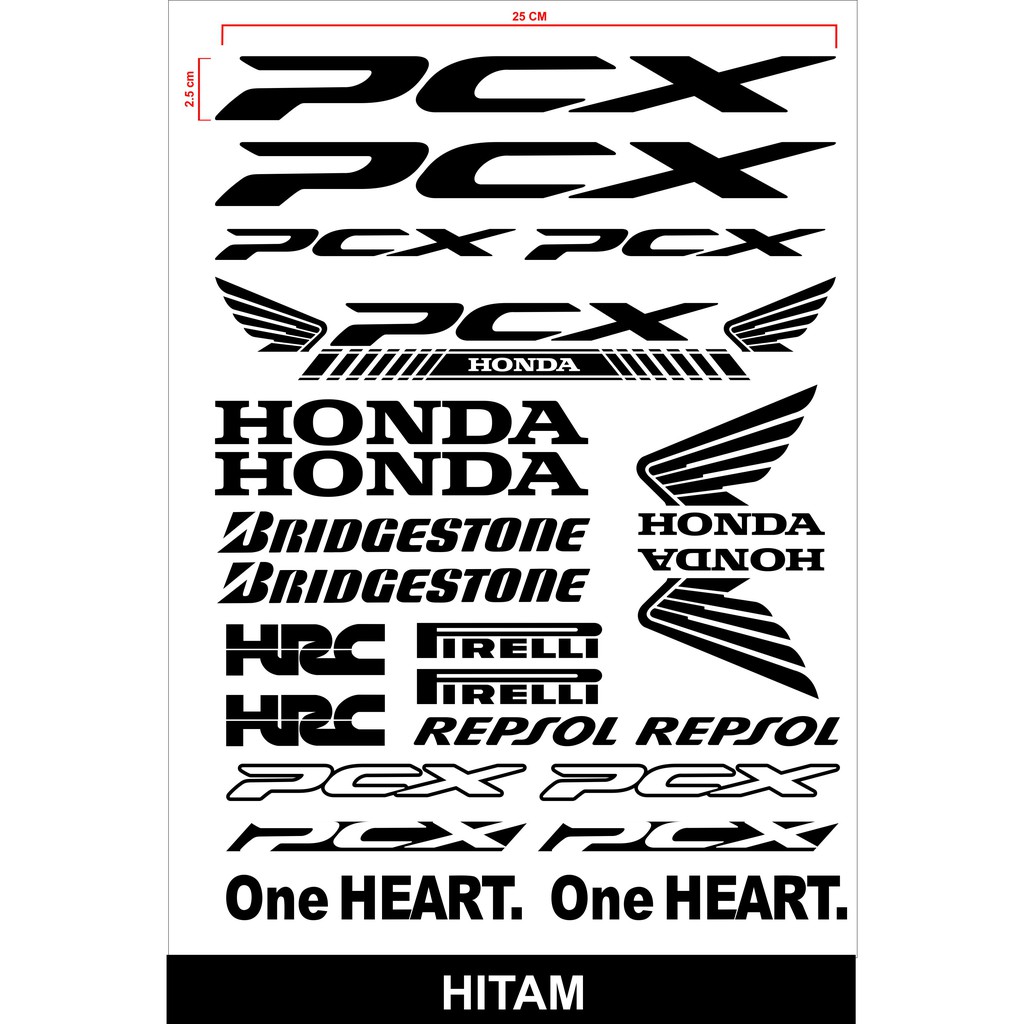 Jual Stiker Motor Cutting Sticker Skotlite Body Motor - HONDA PCX ...