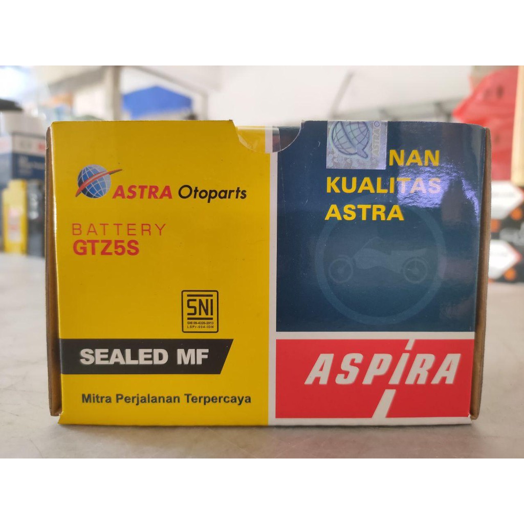 Jual AKI MOTOR TOSSA KHARISMA ASPIRA MF/KERING GTZ5S 12V/3,5AH | Shopee