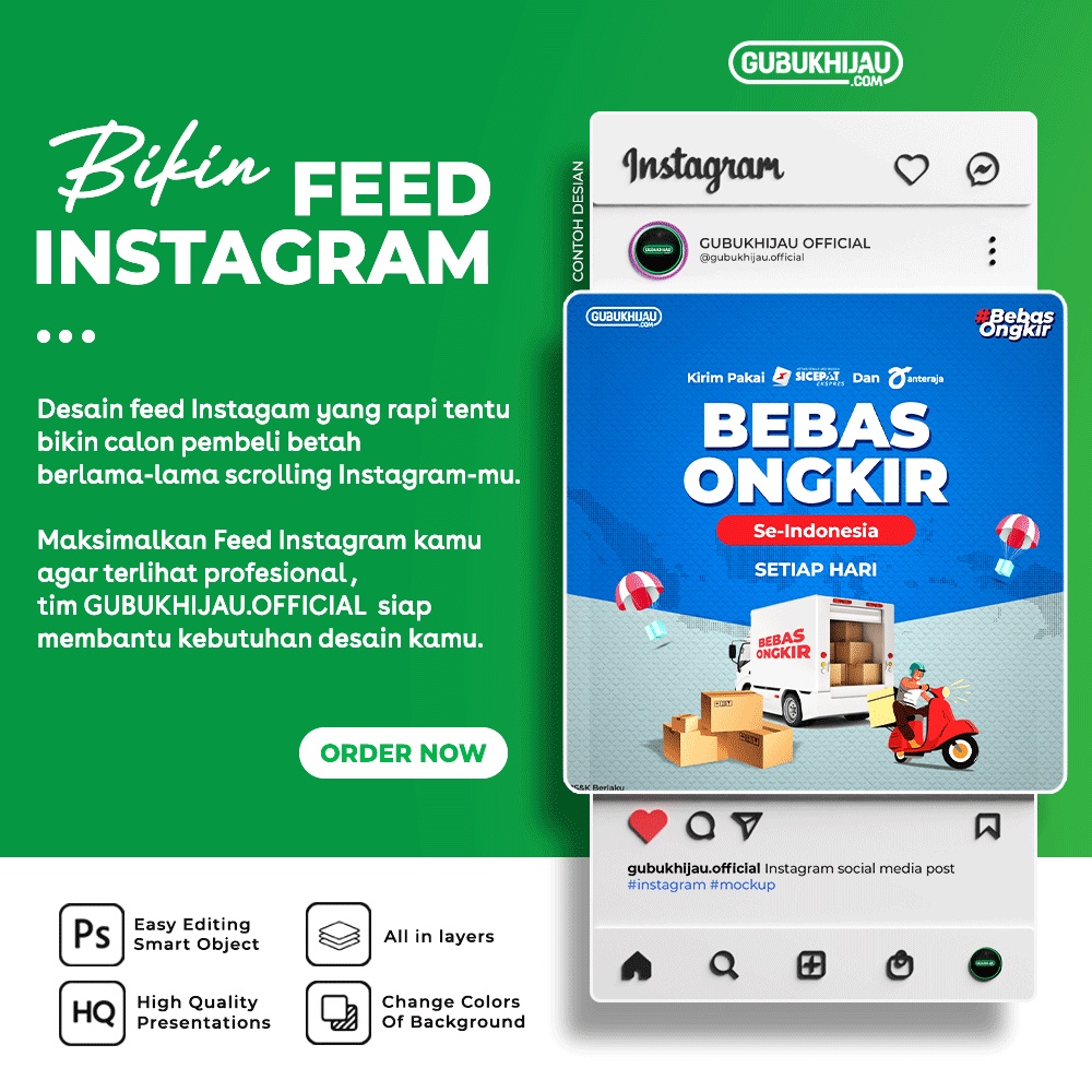 Jual Jasa Desain FEED INSTAGRAM / Bikin Feed Instagram / GUBUKHIJAU ...