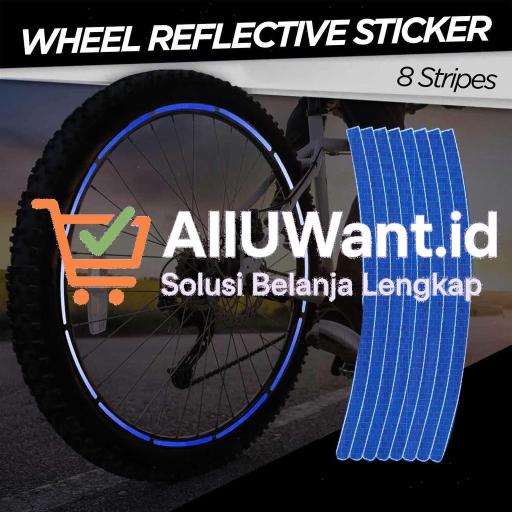 Jual Stiker Roda Sepeda Bicycle Wheel Reflective Sticker 8 Strip - A ...