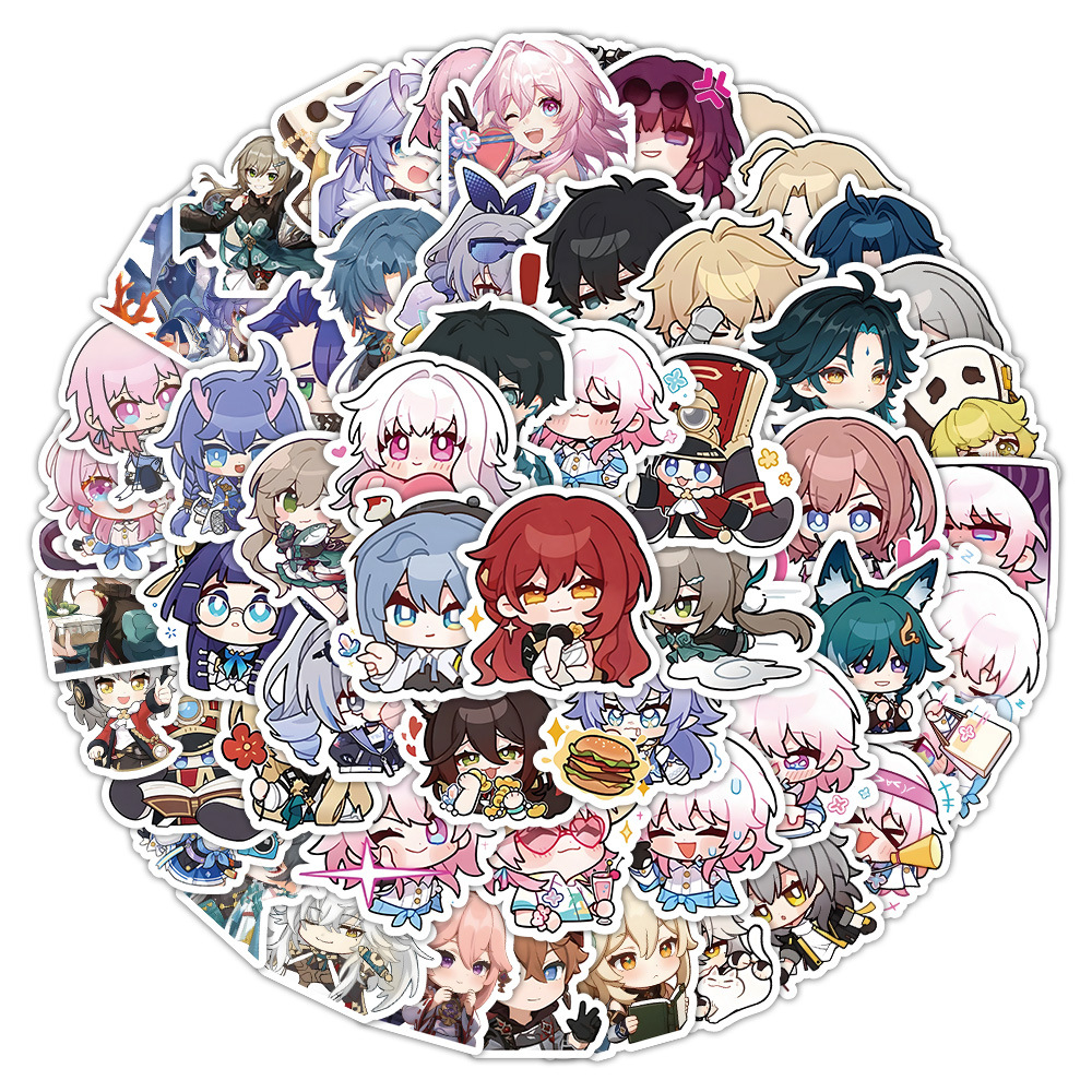 Jual 65pcs Hot Game Honkai: Stiker Rel Bintang Untuk Helm Laptop ...