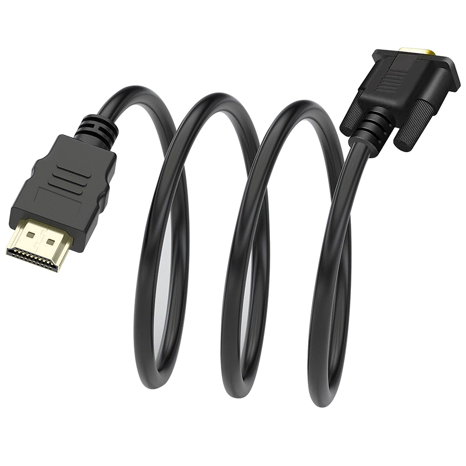 Jual GOONE HDTV11 HDMI to VGA Cable 1080P Cable With Audio Video HDMI
