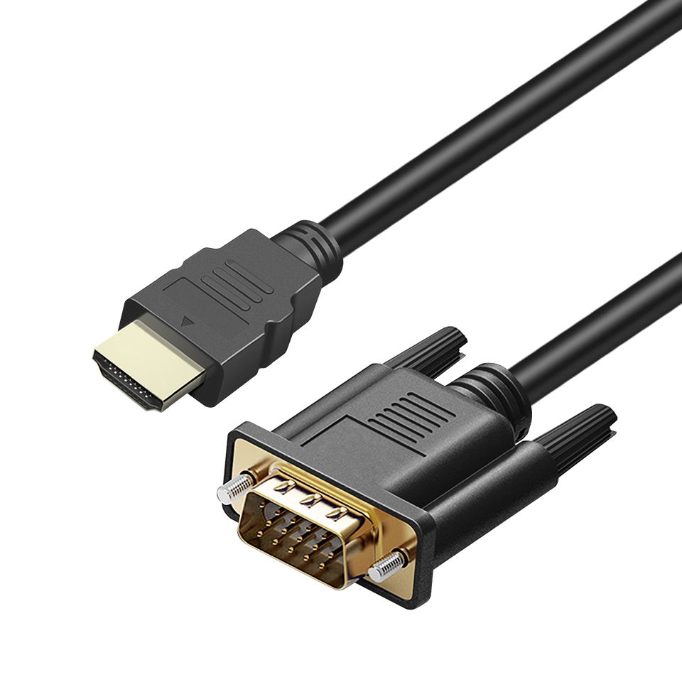 Jual GOONE HDTV11 HDMI to VGA Cable 1080P Cable With Audio Video HDMI