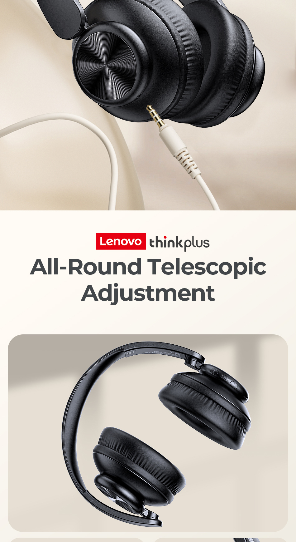 Jual Lenovo Thinkplus G70 Bluetooth Headset Over-Ear | Noise Cancelling ...