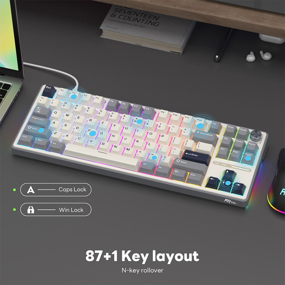 Jual Royal Kludge RK R87 Pro Half Grey 87 Key Gaming Keyboard | Shopee ...