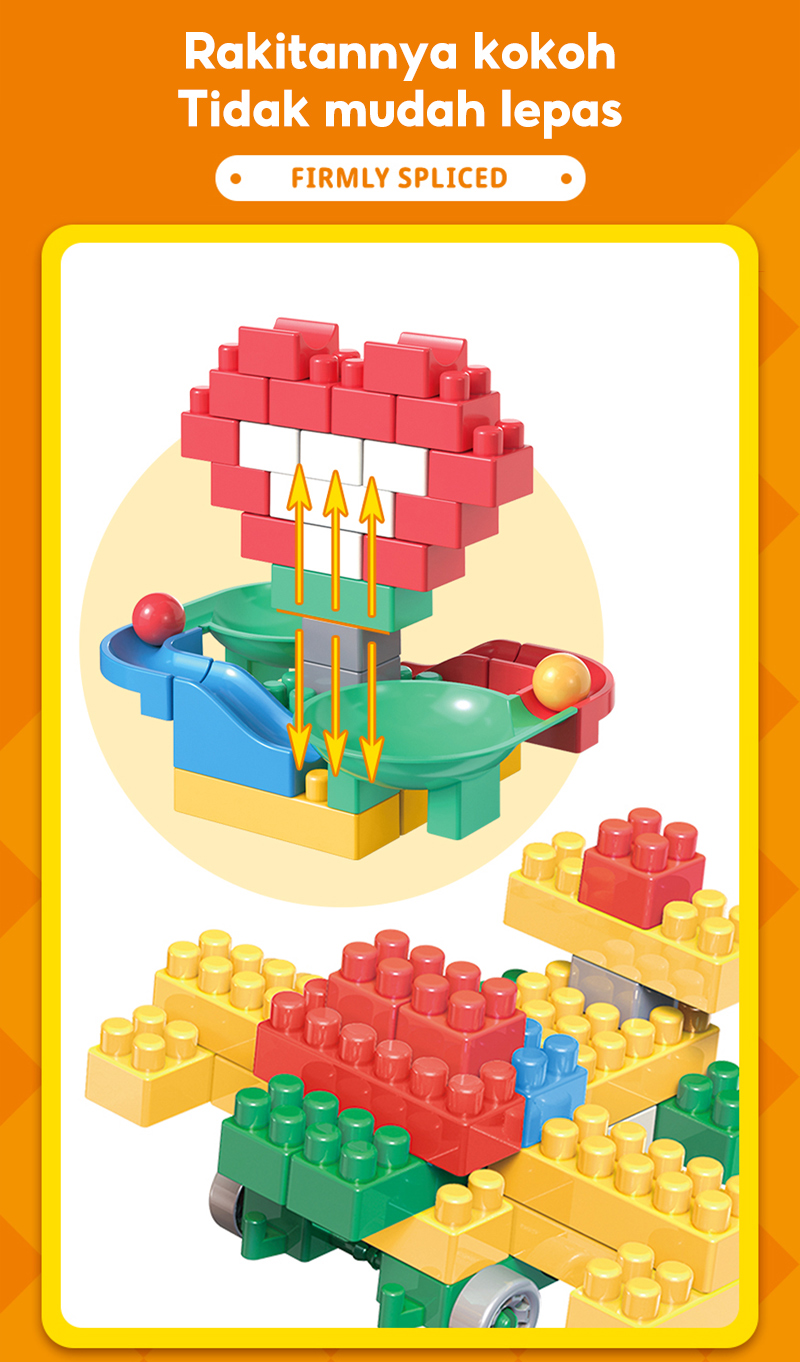 Jual OHSOME Jumbo Nai Long Brick DIY 100 pcs Building Blocks / Block ...
