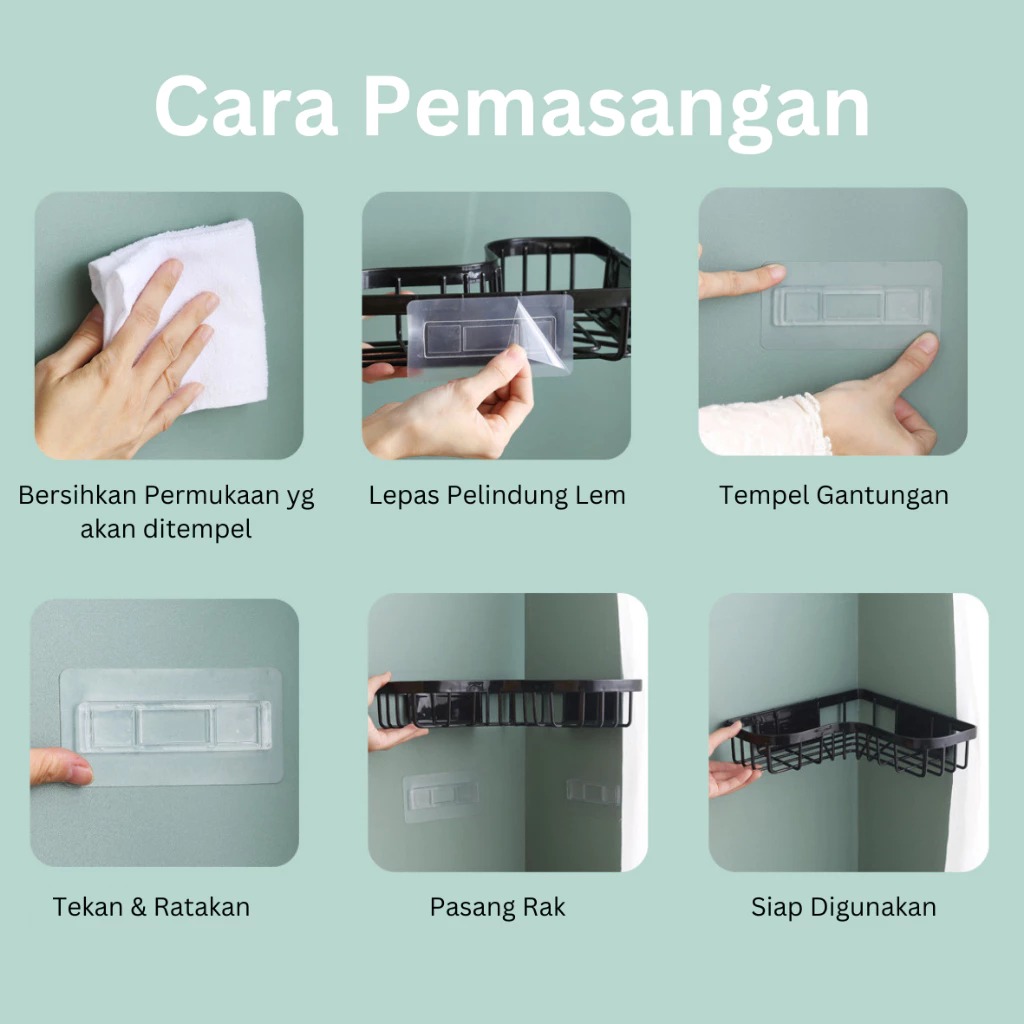 Jual Hoptech - Rak Kamar Mandi Tempel Dinding Rak Sabun Kamar Mandi PVC ...