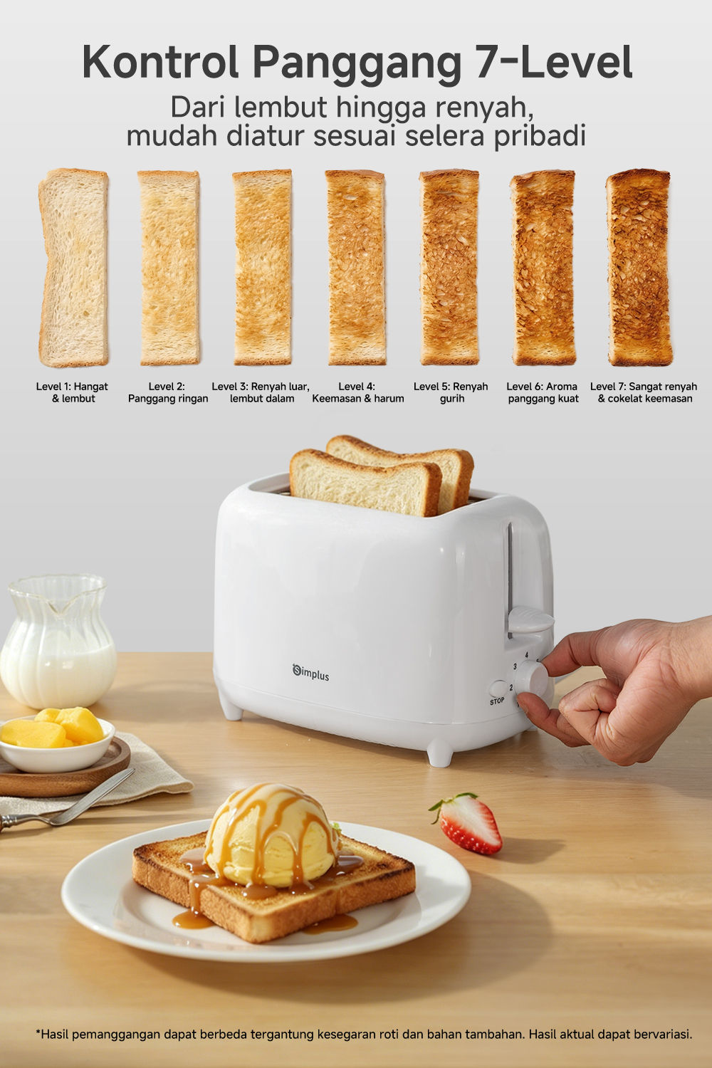 Jual Simplus Toaster Pemanggang Roti 2 Slot bakar listrik Multifungsi ...