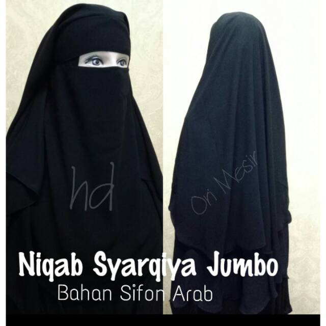 Jual Ori Mesir!! Cadar Besar 3 Layer / Purdah Sifon Arab / Niqab Jumbo ...