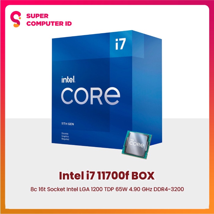 Jual prosesor intel core i711700kf gen 11 lga 1200 box garansi on