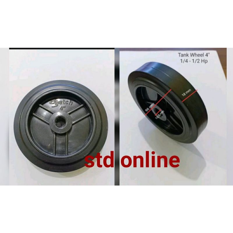 Jual Roda tangki kompresor 4 inch Roda kompresor angin 4in | Shopee ...